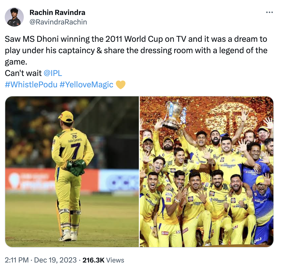 IPL 2024 Auction: Rachin Ravindra Reacts To His Move To Chennai Super Kings